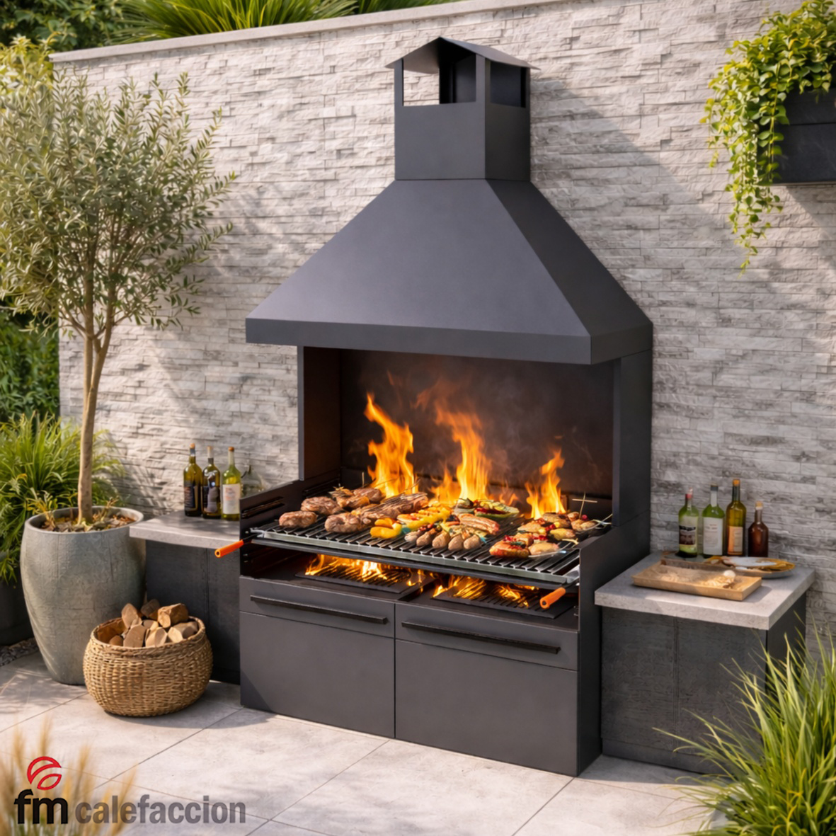 Home Barbecue avec cheminée BVE-102 – Image 1