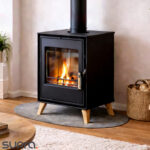 Poêle à bois en acier étanche JACCO PIEDS BOIS, 4,8 kW