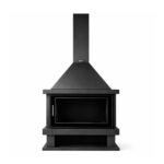 Poêle à bois avec cheminée 3 vitres C-203 K, 14kW – Image 3