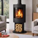 Poêle échangeur thermique avec Bûcher MAURA 7,7kW