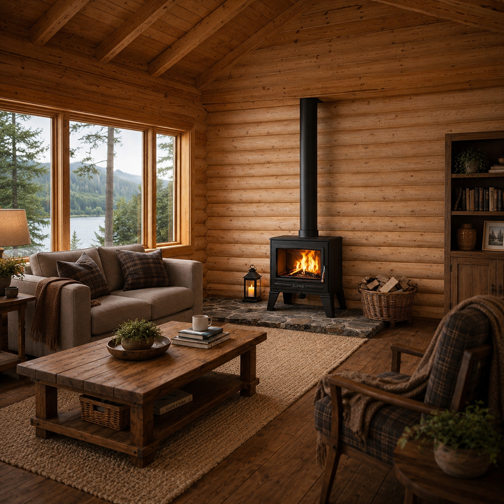 Poêle à bois en fonte Raccordable GEORGES - 6,7kW – Image 2