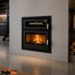 Cheminee a bois  avec four CORAL 90, 9,6kW