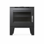 Poêle à bois en acier - horizontal - étanche - 6,1kW  - Turbine en option CLAUD,6,1kW – Image 3