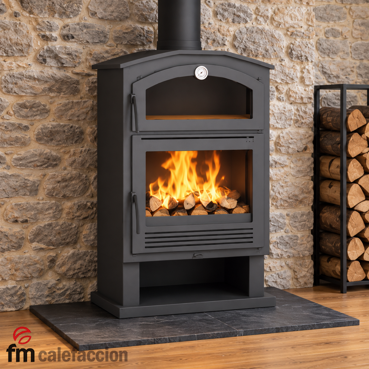 ch-4-home Poêle à bois avec four, CH-4, 9,5 kW – Image 1