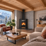 Poêle à bois d'angle avec four, CH-8 R 9.5 kW – Image 2