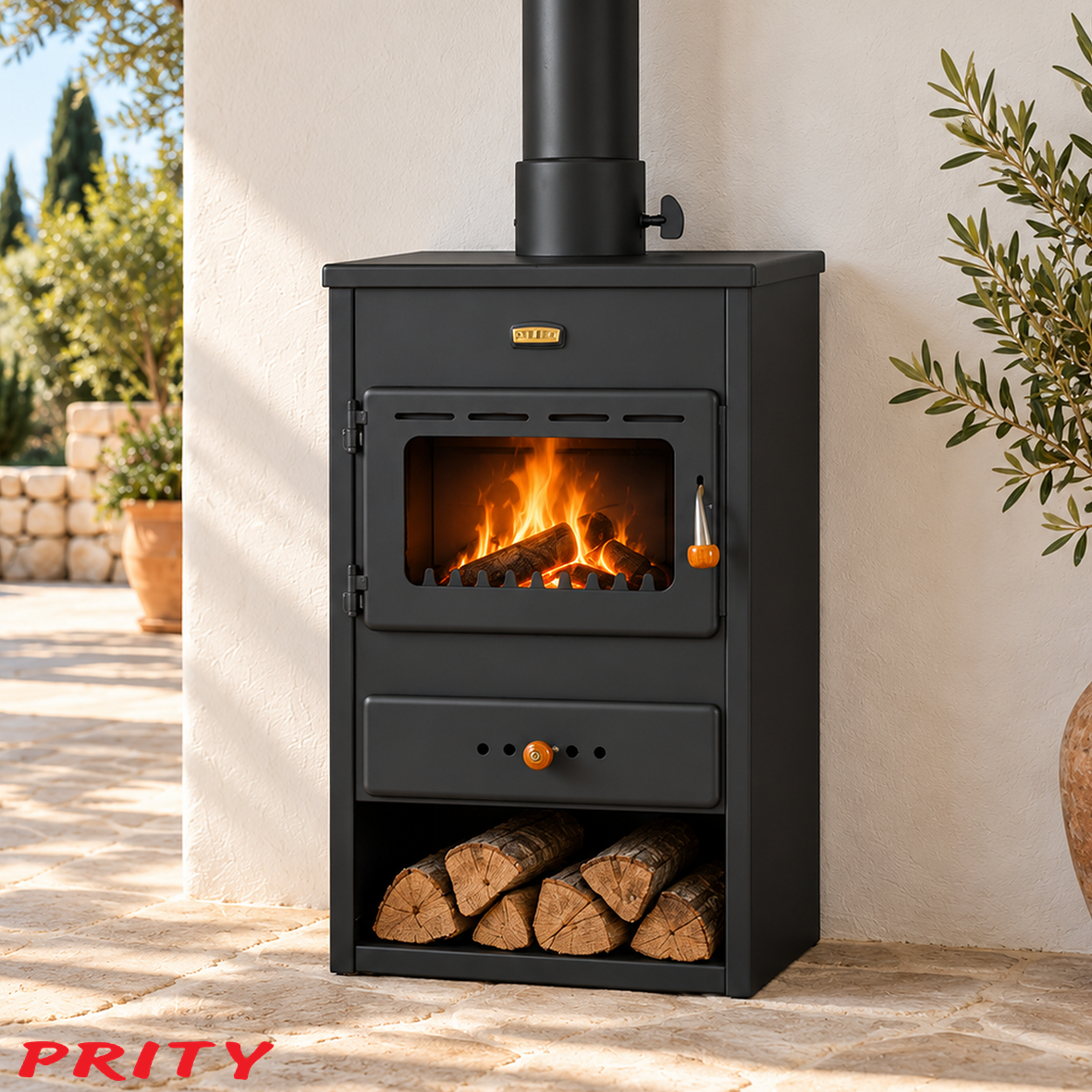 PRITY-K1-02-vue-Home Poêle à bois K1, 9,5 kW – Image 1