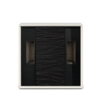 Poêle à bois REVERSE S - PROFIL ACIER BLANC CREME - PORTE VERRE NOIR SERIGRAPHIEE DECOREE, 9,6 kW – Image 3