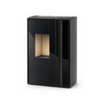Poêle à bois TAKUMI 14 KW - SORTIE FUMEES POSTERIEURE - COTES ACIER NOIR ET TOP CERAMIQUE NOIR, 14 kW – Image 4
