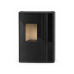 Poêle à bois TAKUMI 14 KW - SORTIE FUMEES POSTERIEURE - COTES ACIER NOIR ET TOP CERAMIQUE NOIR, 14 kW – Image 3