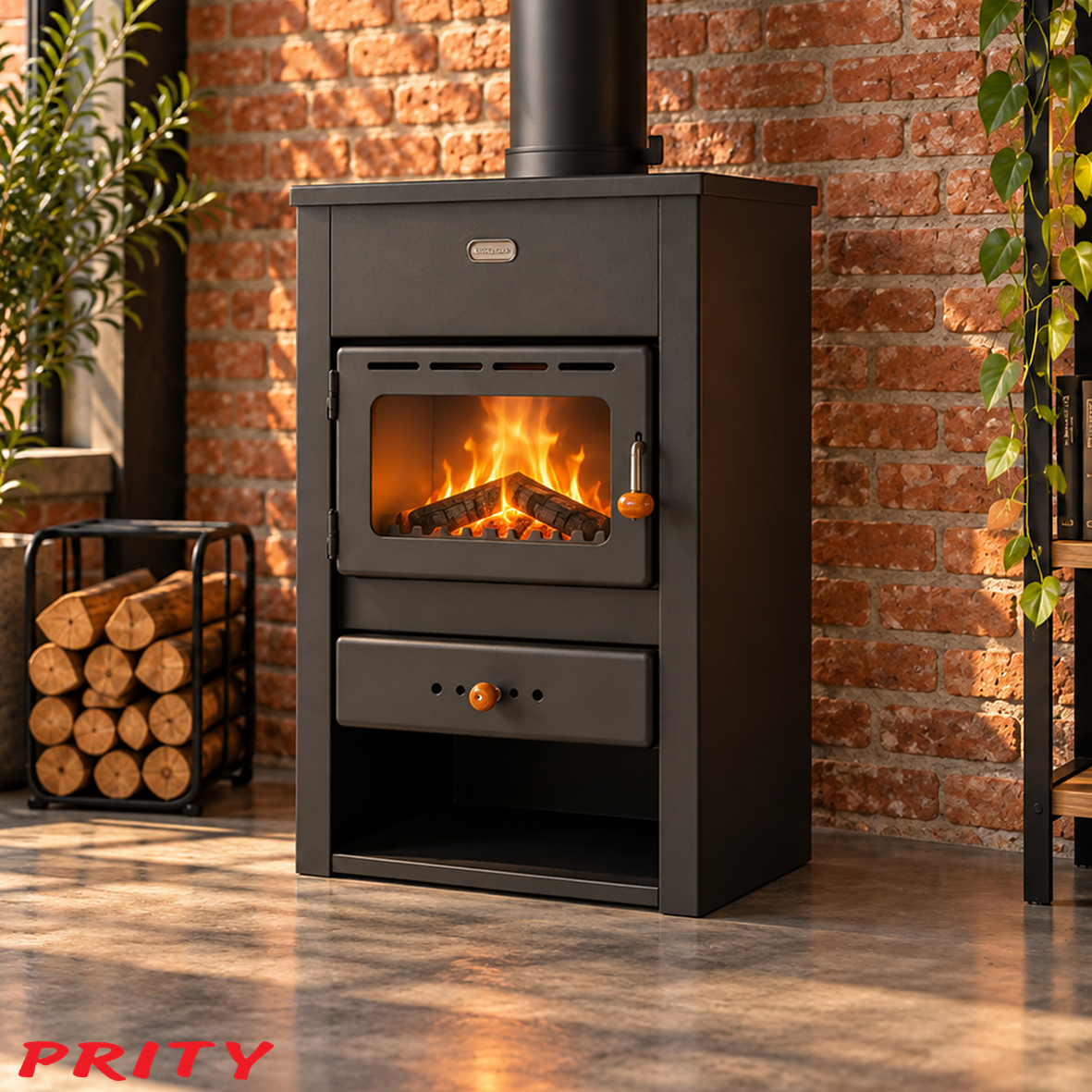 poele-prity-11-home Poêle à bois K2, 10,4 kW – Image 1